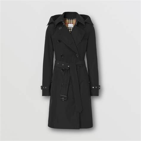 burberry trenchcoat schwarz kapuze|Burberry trench jacket.